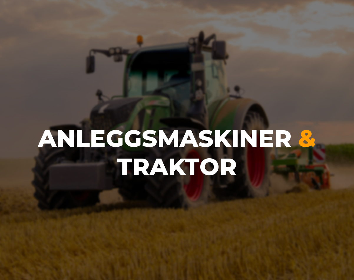 anleggmaskiner og traktor